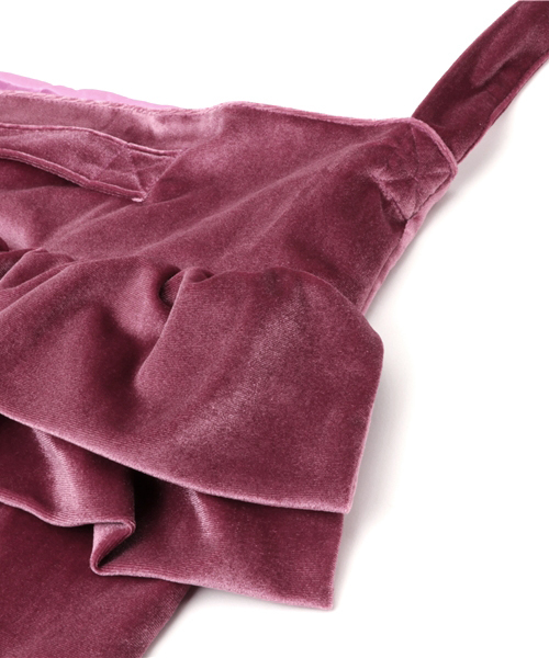 one after another NICE CLAUP（ワンアフターアナザーナイスクラップ）の「ベロアフリルバッグ（ショルダーバッグ・レディース・グレー/ブラック/ライトベージュ/ライトグレー/ピンク・FREE）」の7枚目の写真