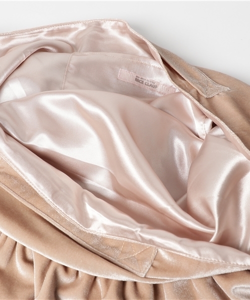 one after another NICE CLAUP（ワンアフターアナザーナイスクラップ）の「ベロアフリルバッグ（ショルダーバッグ・レディース・グレー/ブラック/ライトベージュ/ライトグレー/ピンク・FREE）」の22枚目の写真