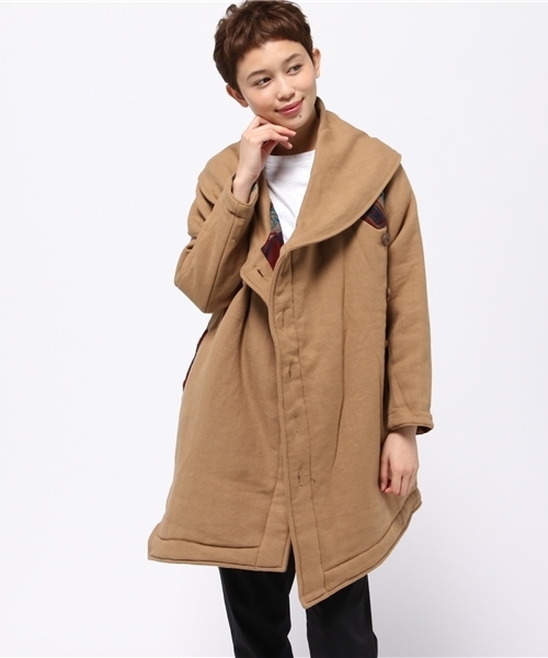 チャイハネ(チャイハネ)の「【チャイハネ】リバーシブル中綿入りジャケット(その他アウター・レディース・ベージュ/カーキ/ブラック・FREE)」の4枚目の写真