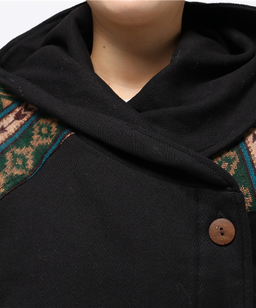 チャイハネ(チャイハネ)の「【チャイハネ】リバーシブル中綿入りジャケット(その他アウター・レディース・ベージュ/カーキ/ブラック・FREE)」の8枚目の写真