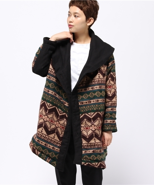 チャイハネ(チャイハネ)の「【チャイハネ】リバーシブル中綿入りジャケット(その他アウター・レディース・ベージュ/カーキ/ブラック・FREE)」の9枚目の写真