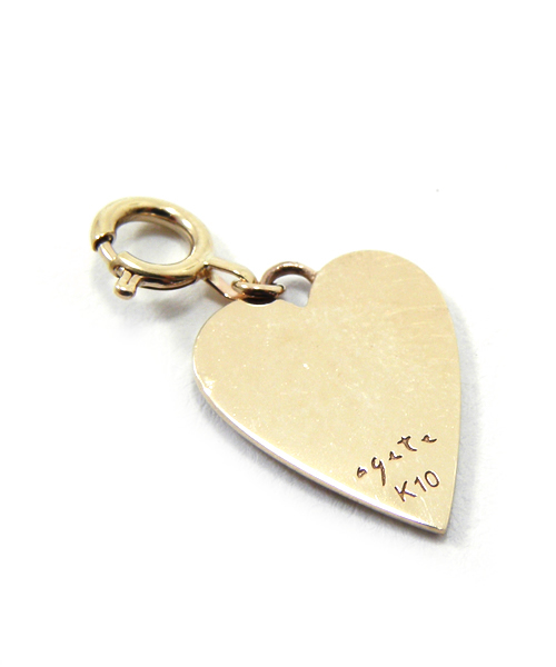 agete K10 ゴールド ハート型鍵チャーム agete K10 ゴールド ハート型