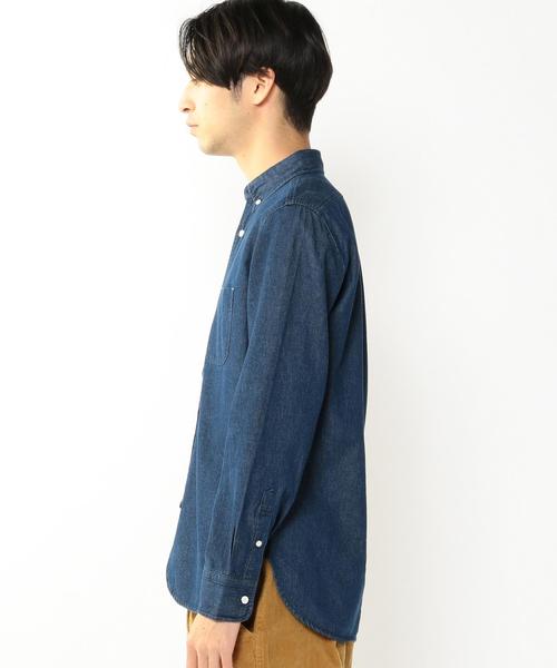 coen（コーエン）の「ライトオンスデニムデニムボタンダウンシャツ（シャツ/ブラウス・メンズ・コバルトブルー/ネイビー・SMALL/X-LARGE/LARGE/MEDIUM）」の11枚目の写真