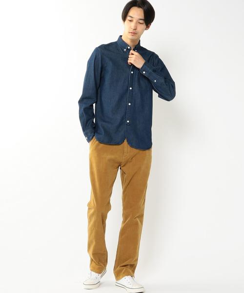 coen（コーエン）の「ライトオンスデニムデニムボタンダウンシャツ（シャツ/ブラウス・メンズ・コバルトブルー/ネイビー・SMALL/X-LARGE/LARGE/MEDIUM）」の12枚目の写真