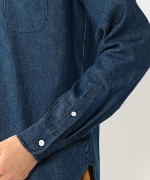 coen（コーエン）の「ライトオンスデニムデニムボタンダウンシャツ（シャツ/ブラウス・メンズ・コバルトブルー/ネイビー・SMALL/X-LARGE/LARGE/MEDIUM）」の4枚目の写真