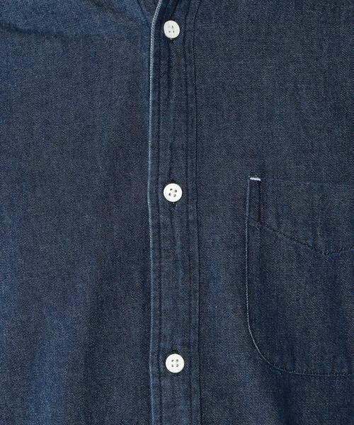 coen（コーエン）の「ライトオンスデニムデニムボタンダウンシャツ（シャツ/ブラウス・メンズ・コバルトブルー/ネイビー・SMALL/X-LARGE/LARGE/MEDIUM）」の6枚目の写真