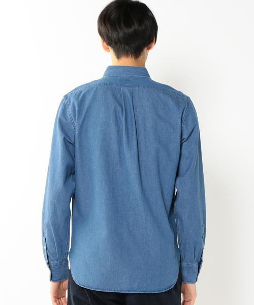 coen（コーエン）の「ライトオンスデニムデニムボタンダウンシャツ（シャツ/ブラウス・メンズ・コバルトブルー/ネイビー・SMALL/X-LARGE/LARGE/MEDIUM）」の7枚目の写真