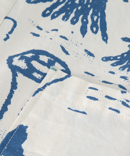 Ne-net（ネネット）の「S ふくろうシーチング（シャツ/ブラウス・レディース・ブルー/カーキ/ピンク・02/03）」の5枚目の写真