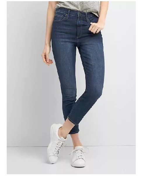 GAP(ギャップ)の「トゥルースキニー スーパーハイライズ クロップドジーンズ(デニムパンツ・レディース・インディゴブルー・29inch/26inch/23inch/24inch/25inch/28inch/27inch)」の1枚目の写真