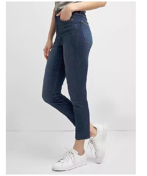GAP(ギャップ)の「トゥルースキニー スーパーハイライズ クロップドジーンズ(デニムパンツ・レディース・インディゴブルー・29inch/26inch/23inch/24inch/25inch/28inch/27inch)」の4枚目の写真