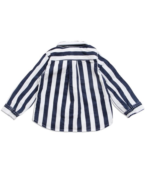 F.O.KIDS（エフオーキッズ）の「蝶ネクタイシャツ（シャツ/ブラウス・キッズ・カーキ/インディゴブルー/ストライプ/オフホワイト・140/95/110/80/90/100/120/130）」の16枚目の写真