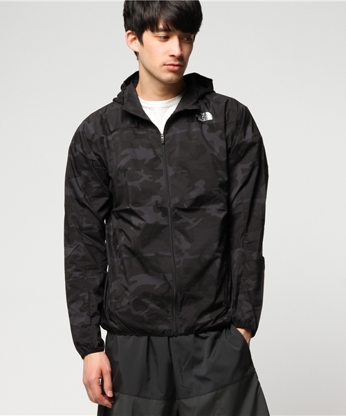 The North Face ザノースフェイス の ザ ノース フェイス メンズランニングシェル ノベルティスワローテイルベントフーディ ナイロンジャケット Wear