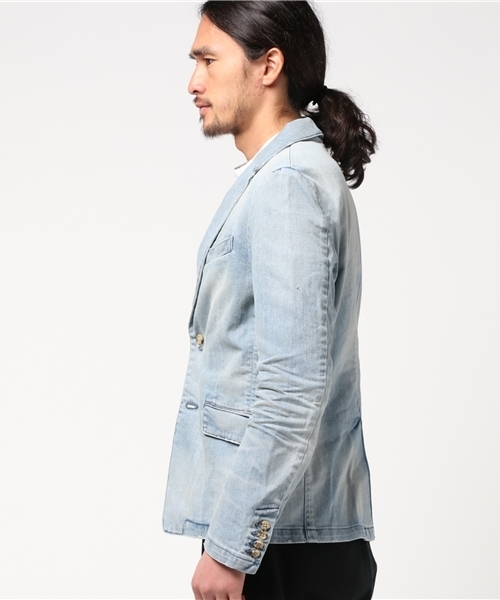 JACKROSE(ジャックローズ)の「ストレッチデニムジャケット2017SS(デニムジャケット・メンズ・サックスブルー・L/M/XL)」の2枚目の写真