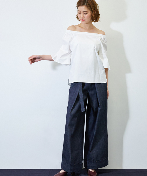 STUDIOUS（ステュディオス）の「【STUDIOUS】オーバータックボリュームパンツ（その他パンツ・レディース・ブルー/キャメル・0/1）」の17枚目の写真