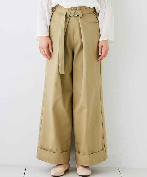 STUDIOUS（ステュディオス）の「【STUDIOUS】オーバータックボリュームパンツ（その他パンツ・レディース・ブルー/キャメル・0/1）」の20枚目の写真