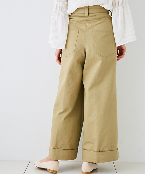 STUDIOUS（ステュディオス）の「【STUDIOUS】オーバータックボリュームパンツ（その他パンツ・レディース・ブルー/キャメル・0/1）」の22枚目の写真