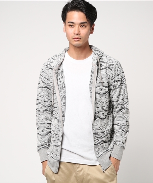 VENCEEXCHANGE(ヴァンスエクスチェンジ)の「オルテガパイルジャガードパーカー (パーカー・メンズ・ネイビー/アッシュグレー・MEDIUM/LARGE)」の10枚目の写真