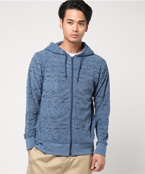 VENCEEXCHANGE(ヴァンスエクスチェンジ)の「オルテガパイルジャガードパーカー (パーカー・メンズ・ネイビー/アッシュグレー・MEDIUM/LARGE)」の11枚目の写真