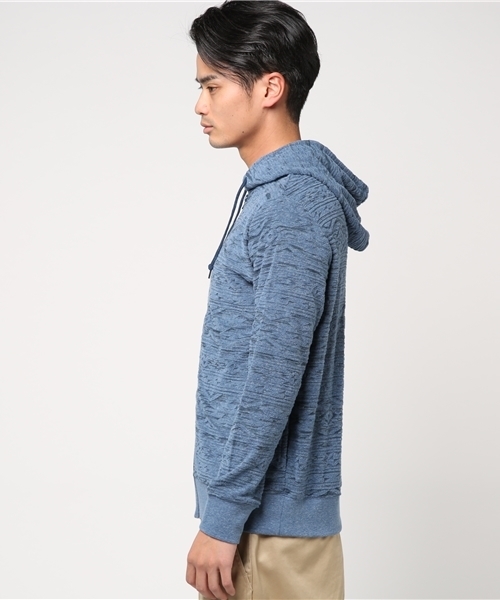 VENCEEXCHANGE(ヴァンスエクスチェンジ)の「オルテガパイルジャガードパーカー (パーカー・メンズ・ネイビー/アッシュグレー・MEDIUM/LARGE)」の3枚目の写真