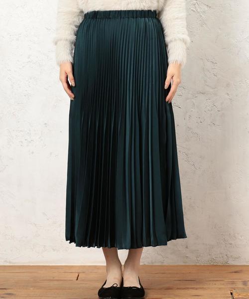 green label relaxing（グリーンレーベルリラクシング）の「CF ヤバネプリーツ スカート（スカート・レディース・ダークグリーン/ネイビー/オレンジ・FREE）」の5枚目の写真