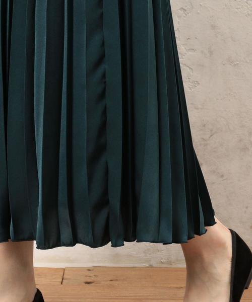 green label relaxing（グリーンレーベルリラクシング）の「CF ヤバネプリーツ スカート（スカート・レディース・ダークグリーン/ネイビー/オレンジ・FREE）」の15枚目の写真