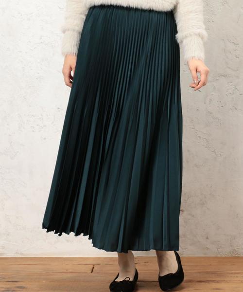 green label relaxing（グリーンレーベルリラクシング）の「CF ヤバネプリーツ スカート（スカート・レディース・ダークグリーン/ネイビー/オレンジ・FREE）」の19枚目の写真