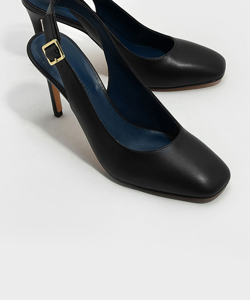 CHARLES & KEITH(チャールズ & キース)の「スクウェアトゥスリングバックスティレット / SQUARE-TOE SLINGBACK STILETTOS(サンダル・レディース・ブラック/マスタード・22.5cm/23.5cm/23cm/24.5cm/25cm)」の6枚目の写真