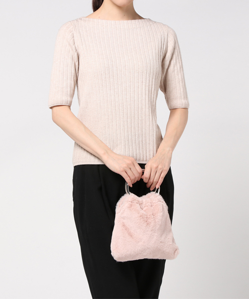 Ctrl freak （コントロール フリーク）の「Ctrl Freak/リングフェイクファーバッグ（ショルダーバッグ・レディース・ベージュ/ピンク/ブラック/ライトグレー・FREE）」の10枚目の写真