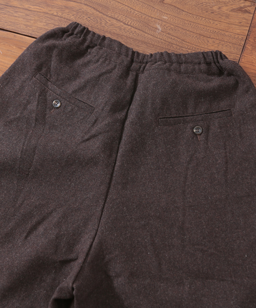 CUBE SUGAR（キューブシュガー）の「ウール9分丈イージーワイドパンツ（その他パンツ・レディース・ブラウン/ストライプ/チェック/チャコール・M）」の6枚目の写真