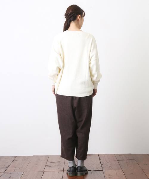 CUBE SUGAR（キューブシュガー）の「ウール9分丈イージーワイドパンツ（その他パンツ・レディース・ブラウン/ストライプ/チェック/チャコール・M）」の22枚目の写真