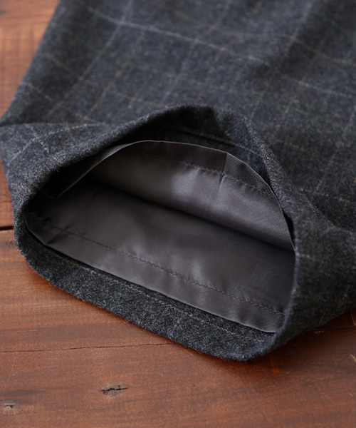 CUBE SUGAR（キューブシュガー）の「ウール9分丈イージーワイドパンツ（その他パンツ・レディース・ブラウン/ストライプ/チェック/チャコール・M）」の17枚目の写真