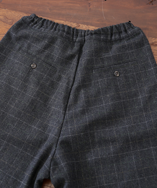 CUBE SUGAR（キューブシュガー）の「ウール9分丈イージーワイドパンツ（その他パンツ・レディース・ブラウン/ストライプ/チェック/チャコール・M）」の8枚目の写真