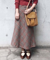 Ameri | UNIQUE CHECK SKIRT(スカート)