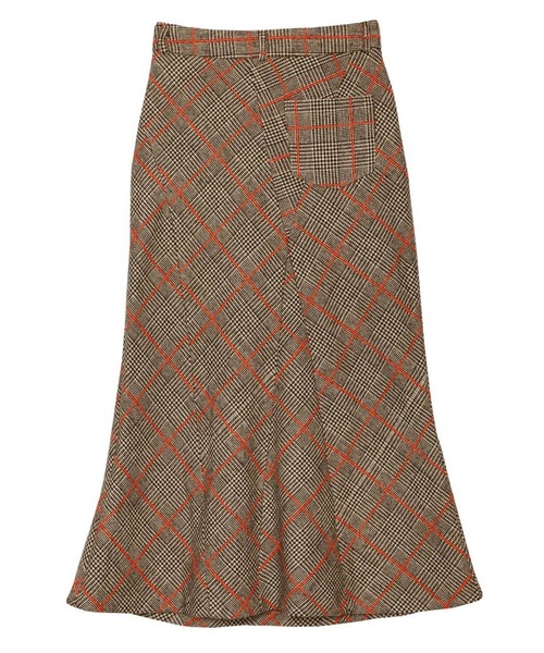 Ameri（アメリ）の「UNIQUE CHECK SKIRT（スカート・レディース・ベージュ/ブラック・S/M/SMALL/MEDIUM）」の9枚目の写真