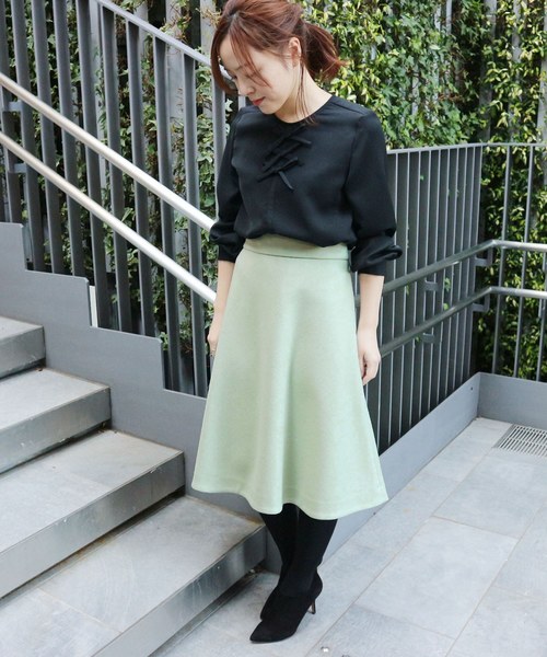 La TOTALITE(ラトータリテ)の「ニードルフレアスカート◆(スカート・レディース・ベージュ/グリーン/ピンク系その他・36/38)」の14枚目の写真