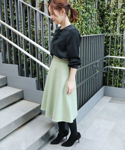 La TOTALITE(ラトータリテ)の「ニードルフレアスカート◆(スカート・レディース・ベージュ/グリーン/ピンク系その他・36/38)」の16枚目の写真