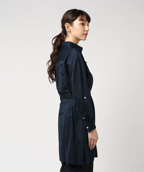 McGREGOR（マックレガー）の「ロングシャツカーディガン（シャツ/ブラウス・レディース・ホワイト/ネイビー・M/L）」の4枚目の写真