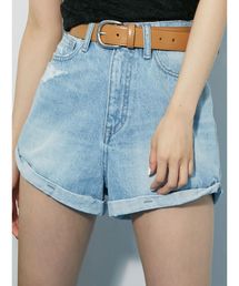 EMODA | ヘムロールジャストウエストショートパンツ(デニムパンツ)
