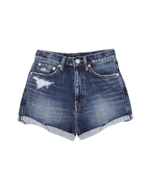 EMODA（エモダ）の「ヘムロールジャストウエストショートパンツ（デニムパンツ・レディース・ホワイト/ライトブルー/インディゴブルー・SMALL/MEDIUM）」の21枚目の写真