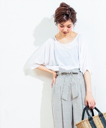 natural couture | 前後２ＷＡＹゆるさらっボーダー(Tシャツ/カットソー)