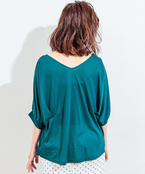 natural couture（ナチュラルクチュール）の「前後２ＷＡＹゆるさらっボーダー（Tシャツ/カットソー・レディース・ネイビー/オフホワイト/その他12/ターコイズブルー・FREE）」の20枚目の写真