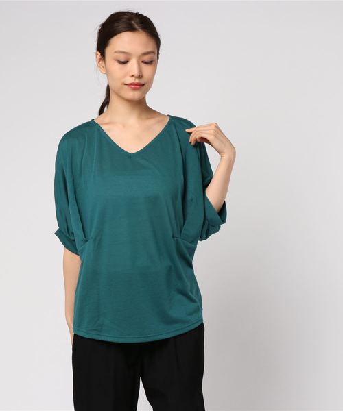 natural couture（ナチュラルクチュール）の「前後２ＷＡＹゆるさらっボーダー（Tシャツ/カットソー・レディース・ネイビー/オフホワイト/その他12/ターコイズブルー・FREE）」の7枚目の写真