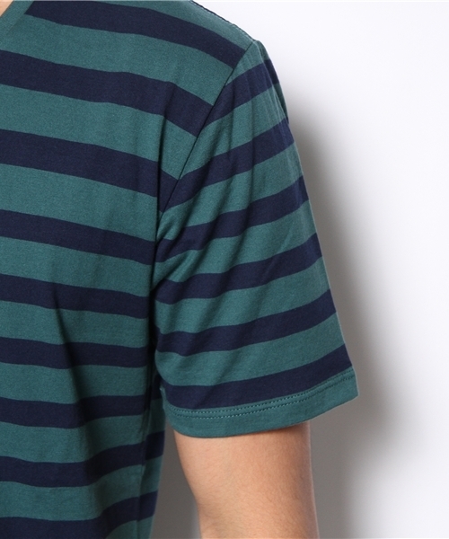 AMERICAN RAG CIE(アメリカンラグシー)の「AMERICAN RAG CIE ランダムピッチボーダーカットソー 108-AOB-M131-CT070∵(Tシャツ/カットソー・メンズ・グリーン系その他/アイボリー/ブルー系その他・1/2)」の8枚目の写真