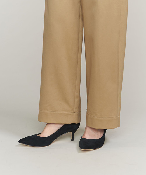 BEAUTY&YOUTH UNITED ARROWS(ビューティーアンドユースユナイテッドアローズ)の「BY コットンチノストレートワイドパンツ о(チノパンツ・レディース・ベージュ・MEDIUM/SMALL/LARGE)」の3枚目の写真