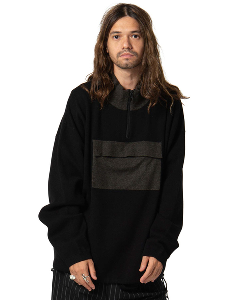 glamb（グラム）の「【glamb】モルデンニット/Molden knit（ニット/セーター・メンズ・ブラック/ネイビー/レッド・0/1/2/3/4）」の2枚目の写真