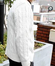 Denime | ざっくりケーブルクルーネックニット(ニット/セーター)