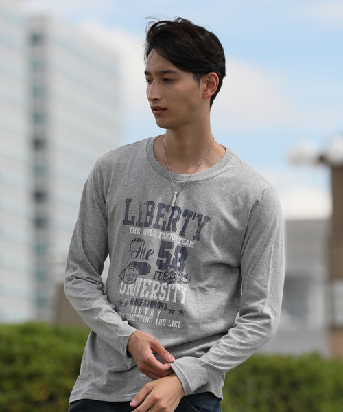 TopIsm(トップイズム)の「カレッジ ロゴ アメカジ プリント ロングTシャツ(Tシャツ/カットソー・メンズ・A/B/C/D/E/F/G/H/I/その他3/その他8/その他1/その他7/その他10/その他2/その他4/その他9/その他6・LL/M/L)」の11枚目の写真
