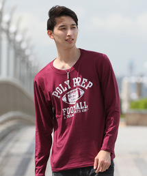 カレッジ ロゴ アメカジ プリント ロングTシャツ
