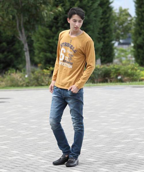TopIsm(トップイズム)の「カレッジ ロゴ アメカジ プリント ロングTシャツ(Tシャツ/カットソー・メンズ・A/B/C/D/E/F/G/H/I/その他3/その他8/その他1/その他7/その他10/その他2/その他4/その他9/その他6・LL/M/L)」の20枚目の写真