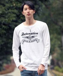 カレッジ ロゴ アメカジ プリント ロングTシャツ